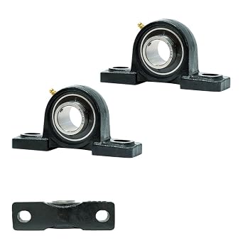 MAPLE ACE UCP211-35 Pillow Block Bearing 2-3/16" Bore, 2-Bolt, Self-Aligning, Solid Base, Heavy Duty Qty 2