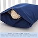 EXQ Home Toddler Pillowcases 13x18 Travel Pillow Case Set of 2, Small Pillow Case Fits Baby Pillow Sized 12x16, 13x18, Kids Pillowcases 2 Pack Machine Washable with Envelope Closure(Navy)