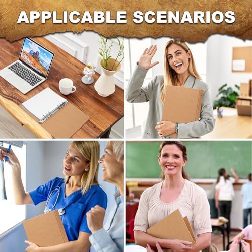 AIDUCHO 2 Stück Ringbuch A5 Nachfüllbar Kraftpapier, A5 Ordner 6 Loch, 17,5 x 23,5cm Ringordner zum Hinzufügen Broschüren-Cover, Papiere Lose Blätter und Notizbuch, für Schule Büro Schreibwarenbedarf