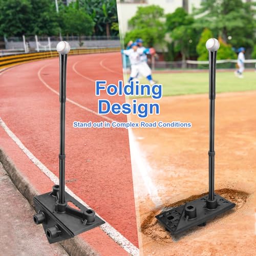 Tee de frappe compact pour des sessions de softball au parc