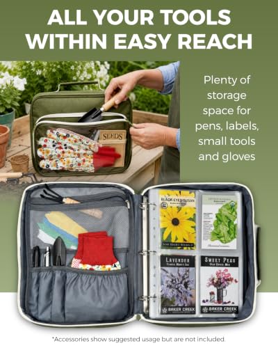 Seed Storage Organizer Bag, Seed Envelopes Binder, Homesteading Essentials - Image 2