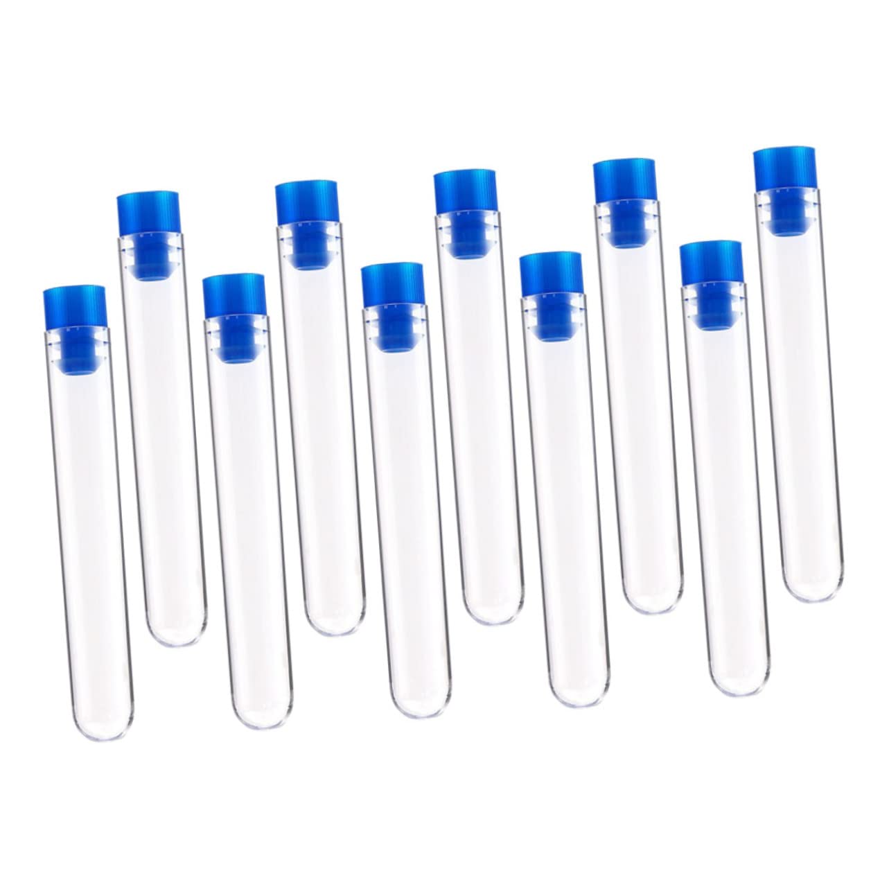 KICHOUSE 50pcs Test Tube Experiment Tube Candy Tube Containers Tube Holder Cryotubes Shot Tubes for Alcohol Lab Tubes Colorimetric Tubes Clear Tubes Bath Salt Tubes Tubestest Blue