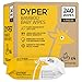 DYPER Viscose from Bamboo Baby Wet Wipes | Unscented for Sensitive Newborn Skin | Hypoallergenic | Face & Hand | 4 Packs (240 Count)