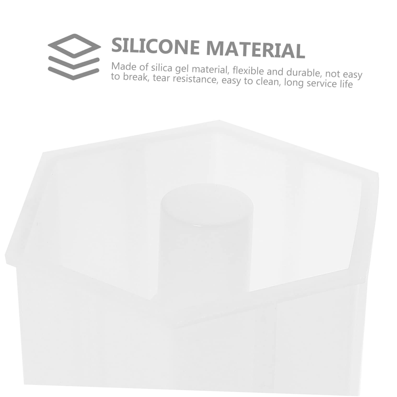 Housoutil 3 Pezzi Muffola Silicone Esagonale per Lampade Notturne Stampo per Base Epoxy Flessibile e Riutilizzabile per Creazioni Diy con Secchi e Glitter Facile da e Personalizzare