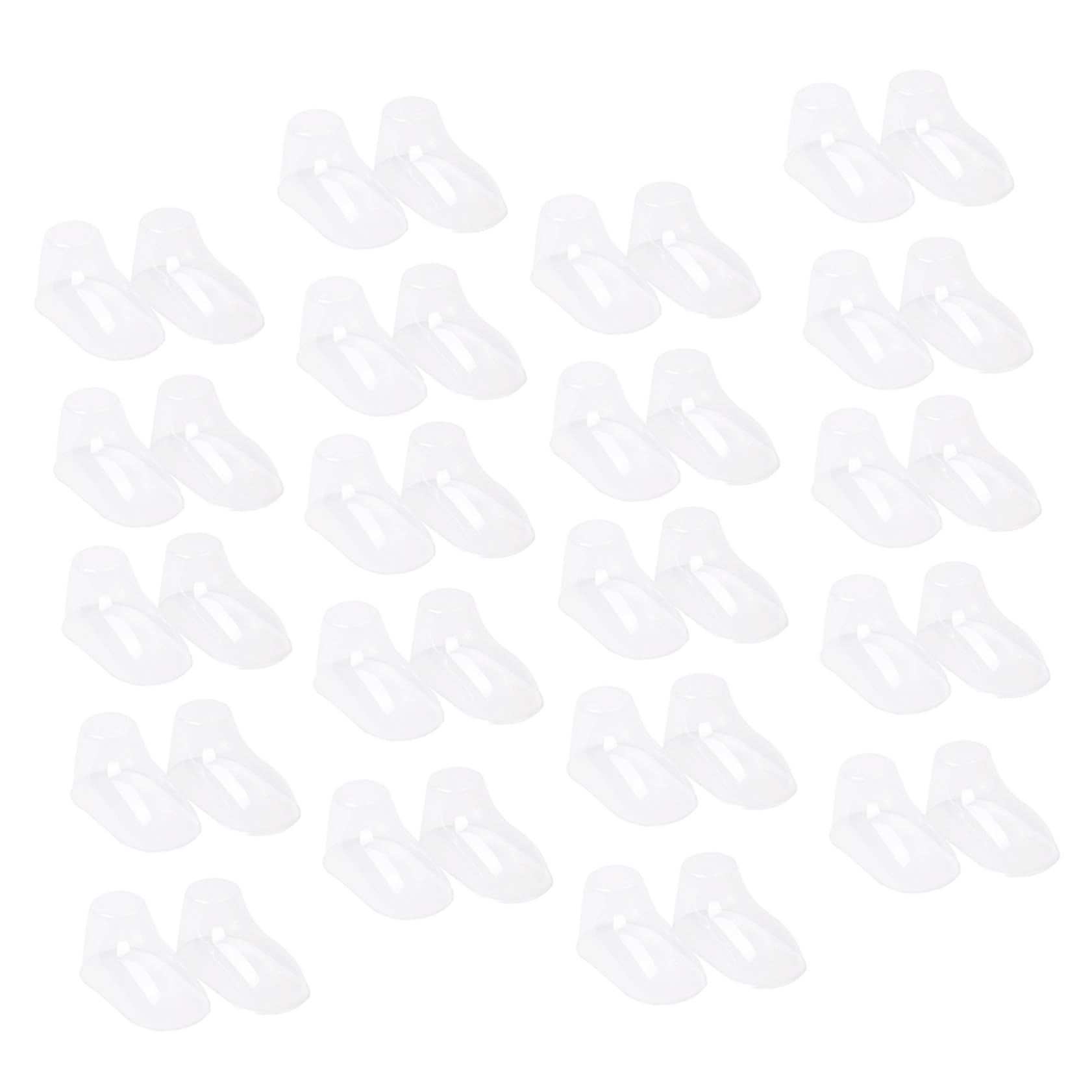 Transparente Kunststoff Babyfüße Schuh Präsentationsständer 100 Stück Schadstofffrei Langlebig für Babysocken und Kinderschuhe Formstabiler Schuhhalter für Schuhdisplays