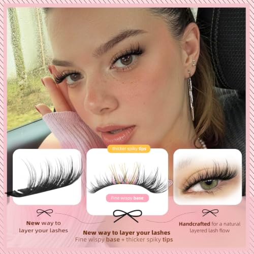 Image of Goddvenus Elegant Lash Clusters Natural Wispy Eyelashes Clusters Fluffy