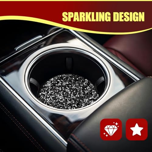 2PCS Portavasos para Carro con Diamantes, 2.82 in miniatura 3