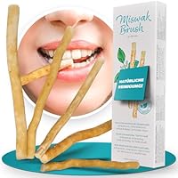 BLISSANY Miswak Brush - Natürliches Zahnputzholz für strahlend Weiße Zähne - Vegan und Umweltfreundlich - 5er Pack