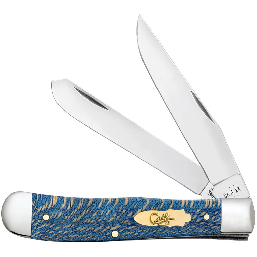 Amazon.com : Case XX Pocket Knife TRAPPER - SMOOTH BLUE SYCAMORE