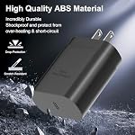 Samsung USB-C Adaptateur de puissance de charge rapide,25W PD Bloc chargeur pour Samsung Galaxy S26 Ultra/S26/S24+/S23 Ultra/ S25/S25+/ S24 Ultra/s24/S22 Ultra(2 Boîte)