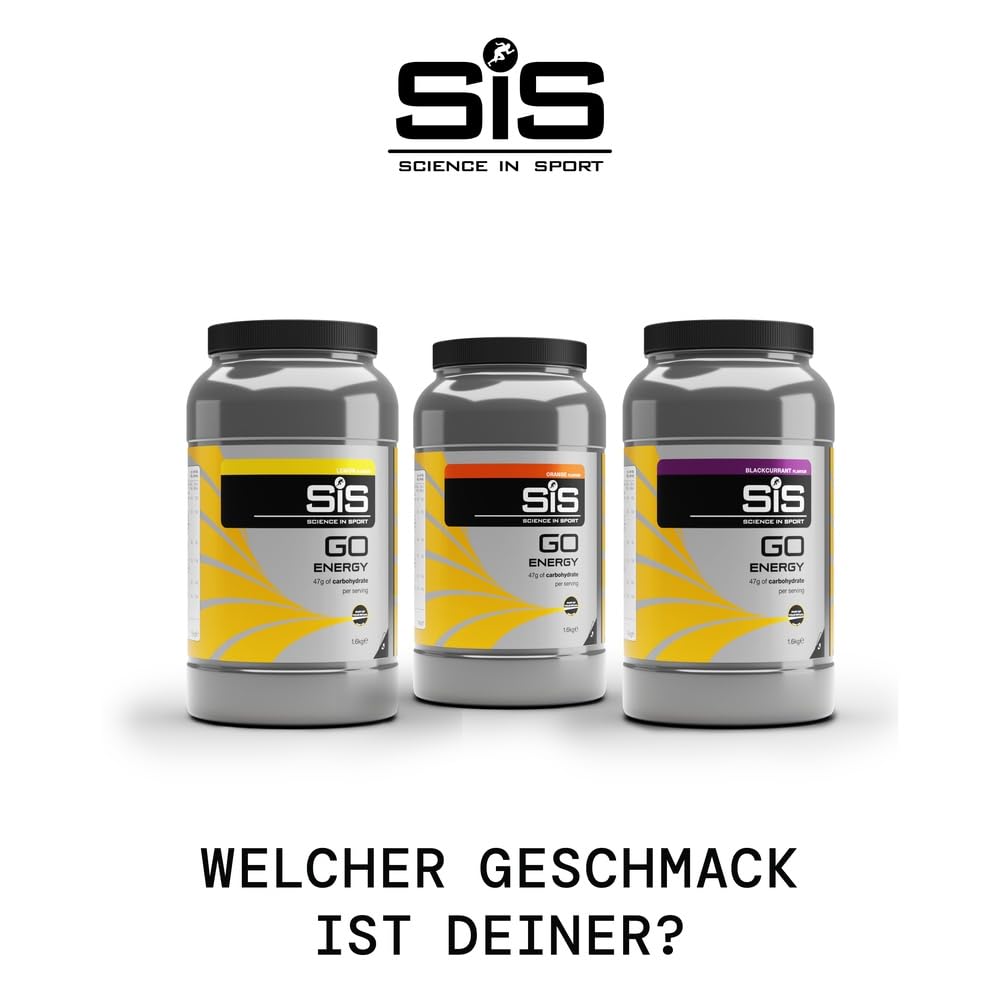 Science in Sport GO Energy Getränkepulver 1,6kg Zitrone Vegan - Energiereiches Kohlenhydrate Pulver mit 47g Kohlenhydrate - Maltodextrin Pulver für das Power Training