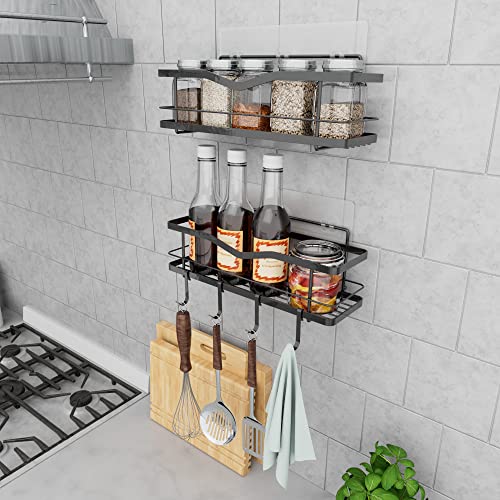 Mzf 2-Pack Shower Caddy, No Drilling Adhesive Shower Shelf, Rustproof Stainless Steel Bathroom Shower Organizer Storage, Shower Shelf For Inside Shower & Kitchen Storage, Black #TOP3