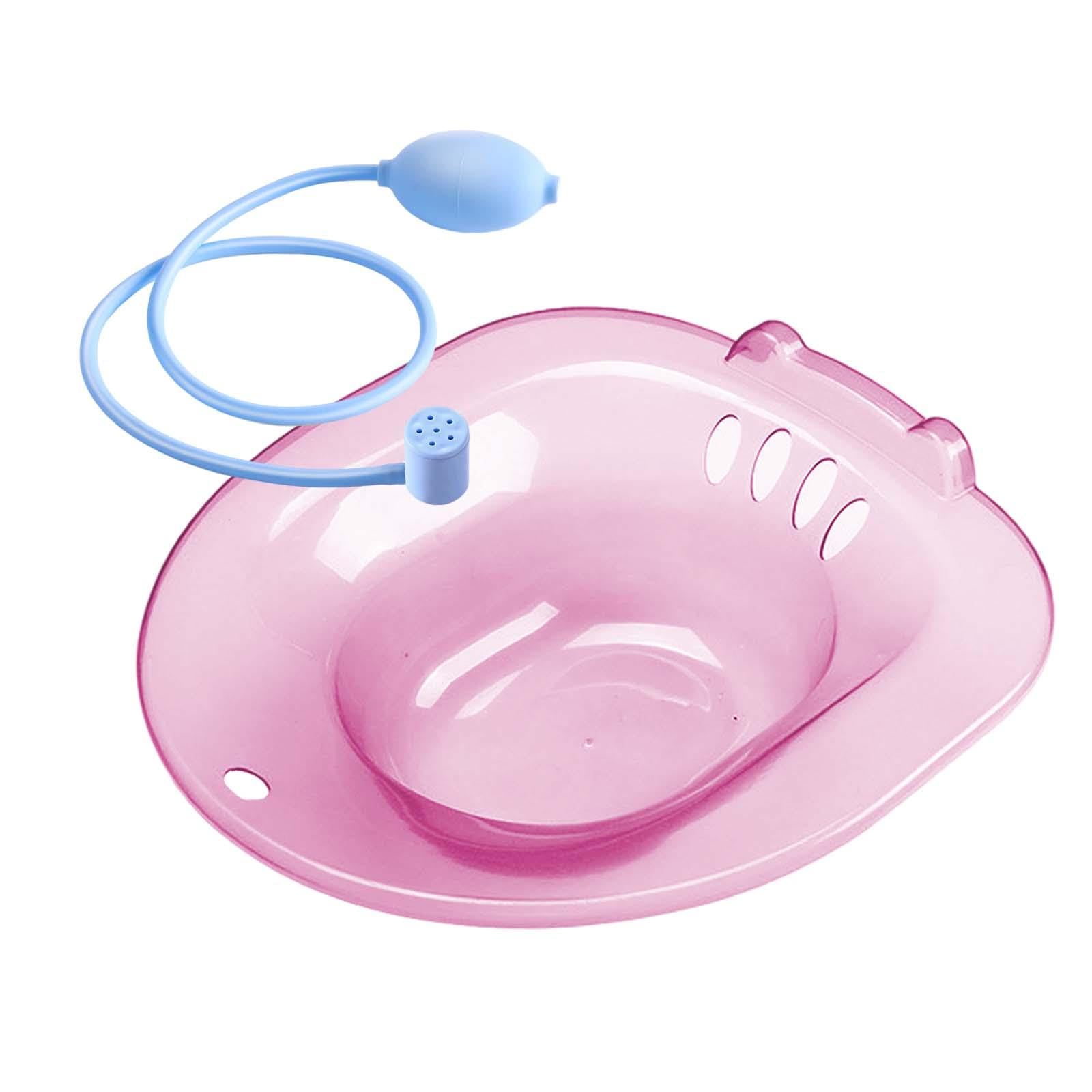 Siede Bagno Bidet Hip Bath Portatile con sciacquone Comodo Sedile del WC Lavabo Ciotola Lavabo per la Pulizia per WC da Viaggio, Rosso B