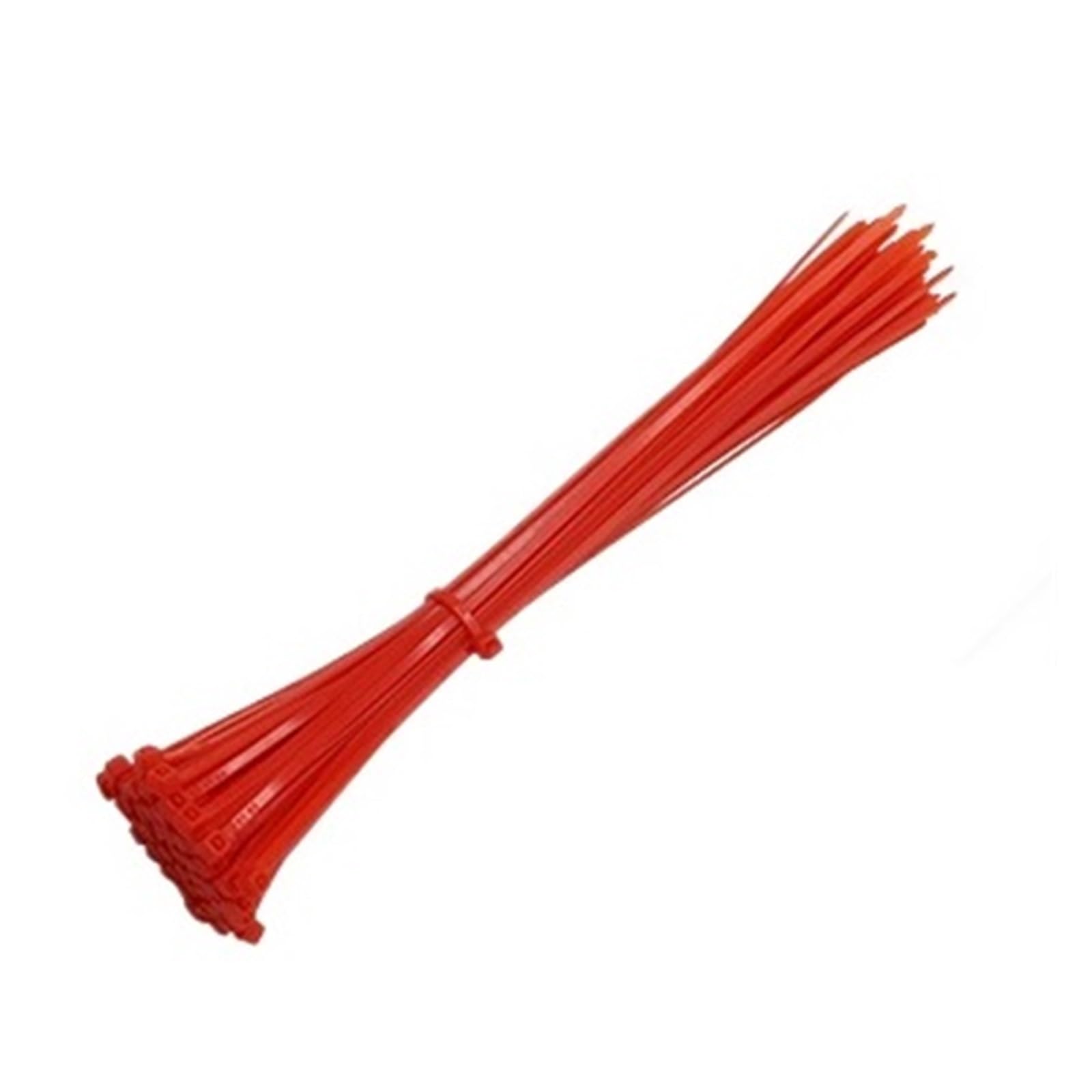 Eqqhjl Red Nylon Cable Tie Buckle， Self-Locking Nylon Cable Ties 100 Pcs Multicolor 3X200 Mm(Red)