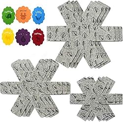 Cacerola De Loza 9pcs Protectores de Sartenes y Ollas, Juego de 26-38cm de Largo, Se Puede Cortar, Ideal para Preservar Las Sartenes y Cacerolas de Todos los tamaños evitando Que se Rayen al apilarlas Gris