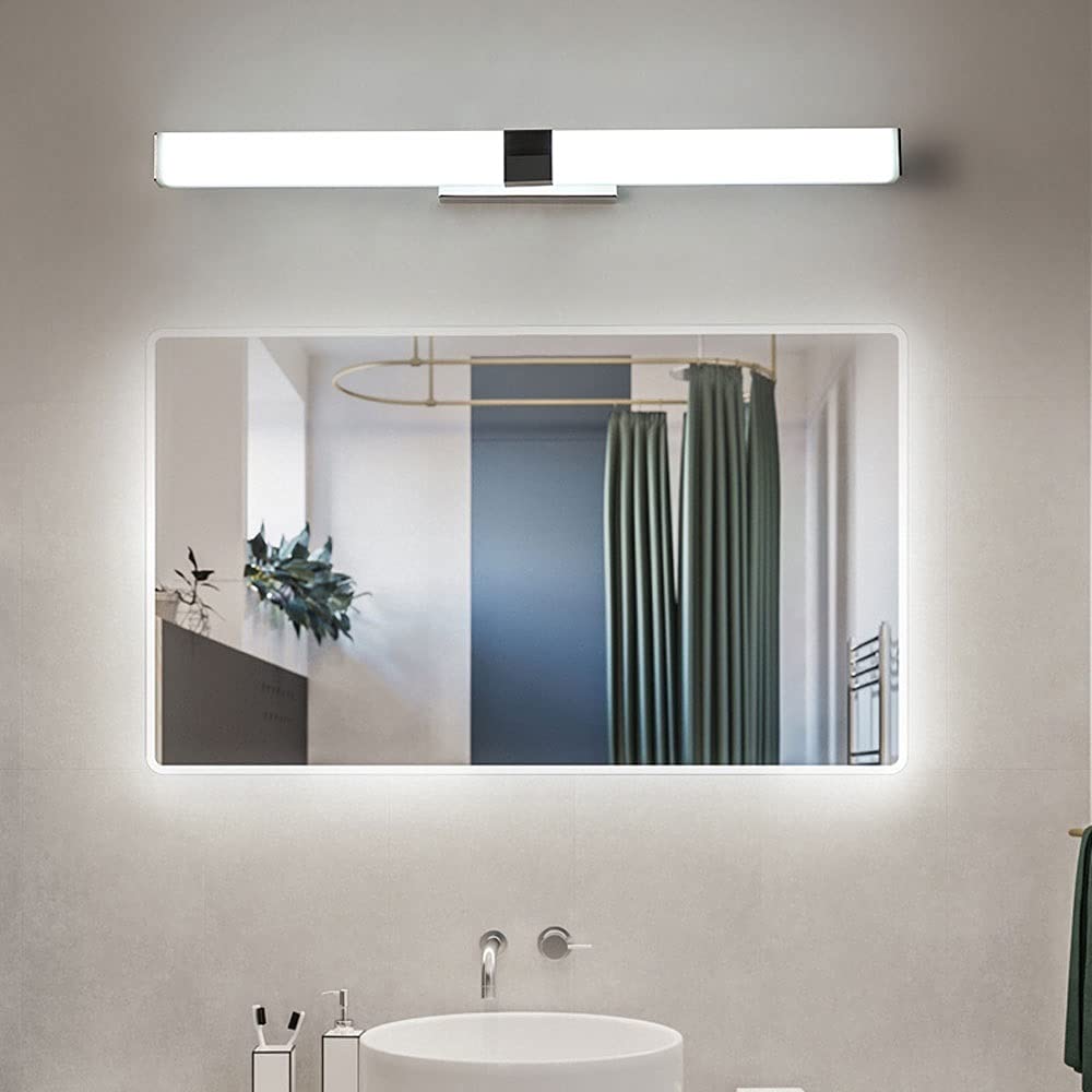 Łazienkowa lampa LED na lustro kosmetyczne, oświetlenie obrazu z chromowaną ramą, lampa przednia do lustra ze stali nierdzewnej, nowoczesna lampa ścienna na lustro kosmetyczne, do garderoby, łazienki,