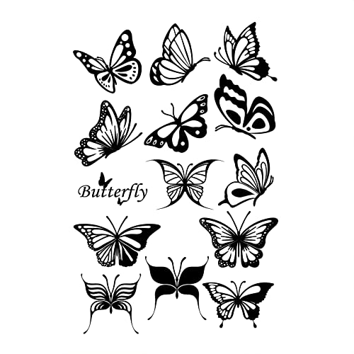 Varios sellos de silicona de mariposa, moldes transparentes para manualidades, papel de relieve, cumpleaños infantil, G