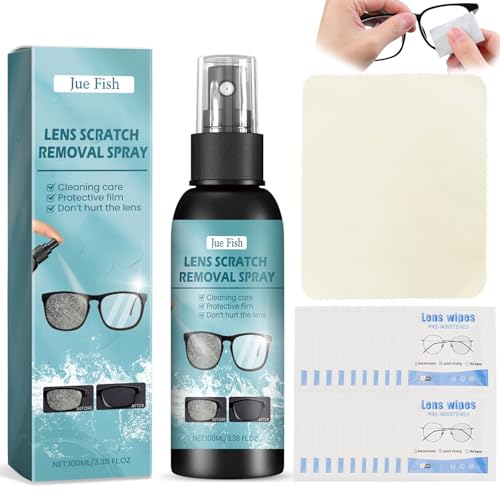 Spray Limpiador de Gafas con Set, con Paño de Limpieza de Microfibra y 20 Toallitas y Spray Limpiador de Gafas, de Contenido para una Limpieza Suave y Profunda de tus Lentes