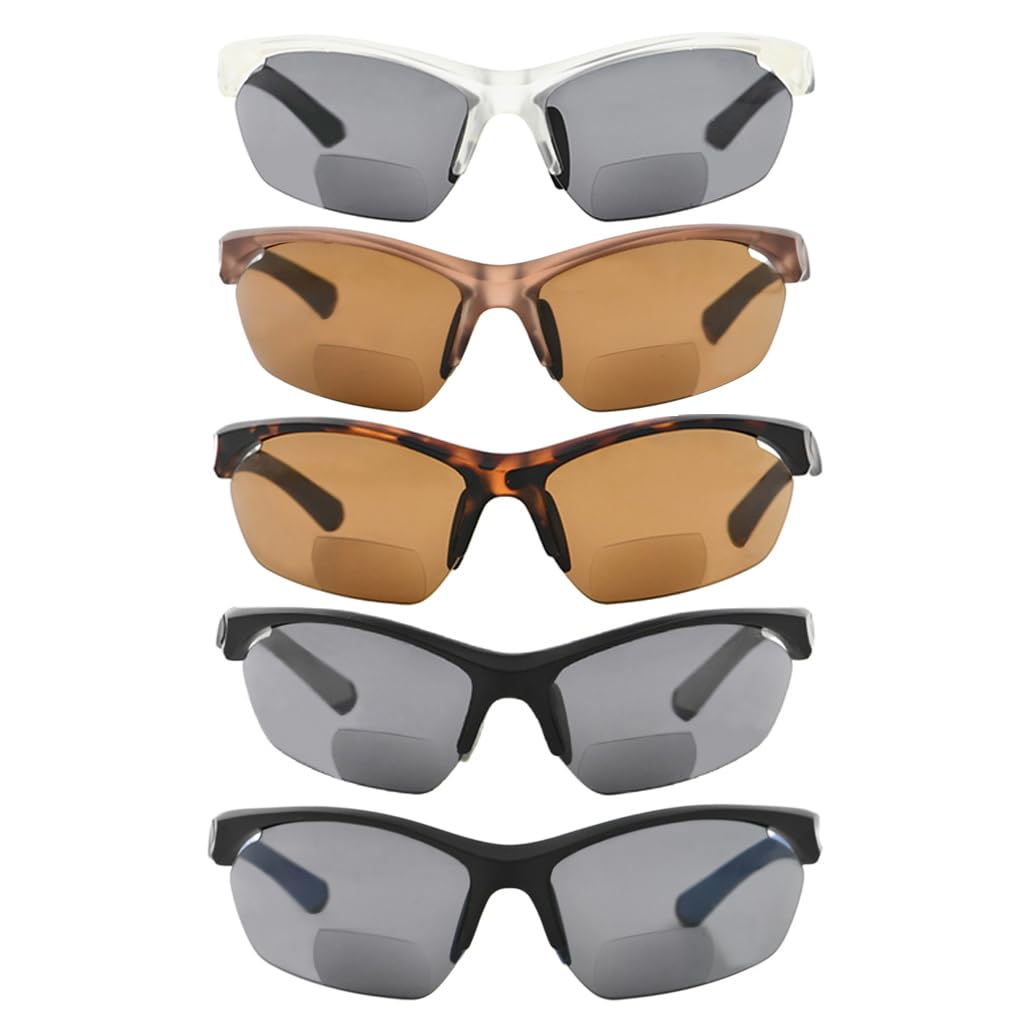 Eyekepper Bifocal Sunglasses for Women Men 1.75, Black Rectangular