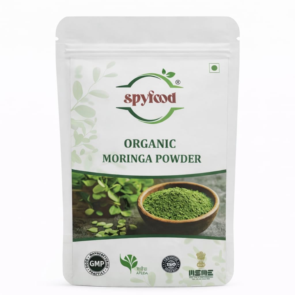 SPYFOOD Organic Moringa Powder 300g – From Pure Drumstick Leaves, Natural Energy Booster, Supports Stamina & Vitality, Rich in Vitamins & Minerals Superfood-image-29