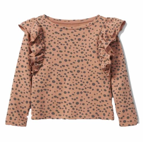Grayson Threads Mini Toddler Girls' Leopard Long Sleeve Ruffle Top -