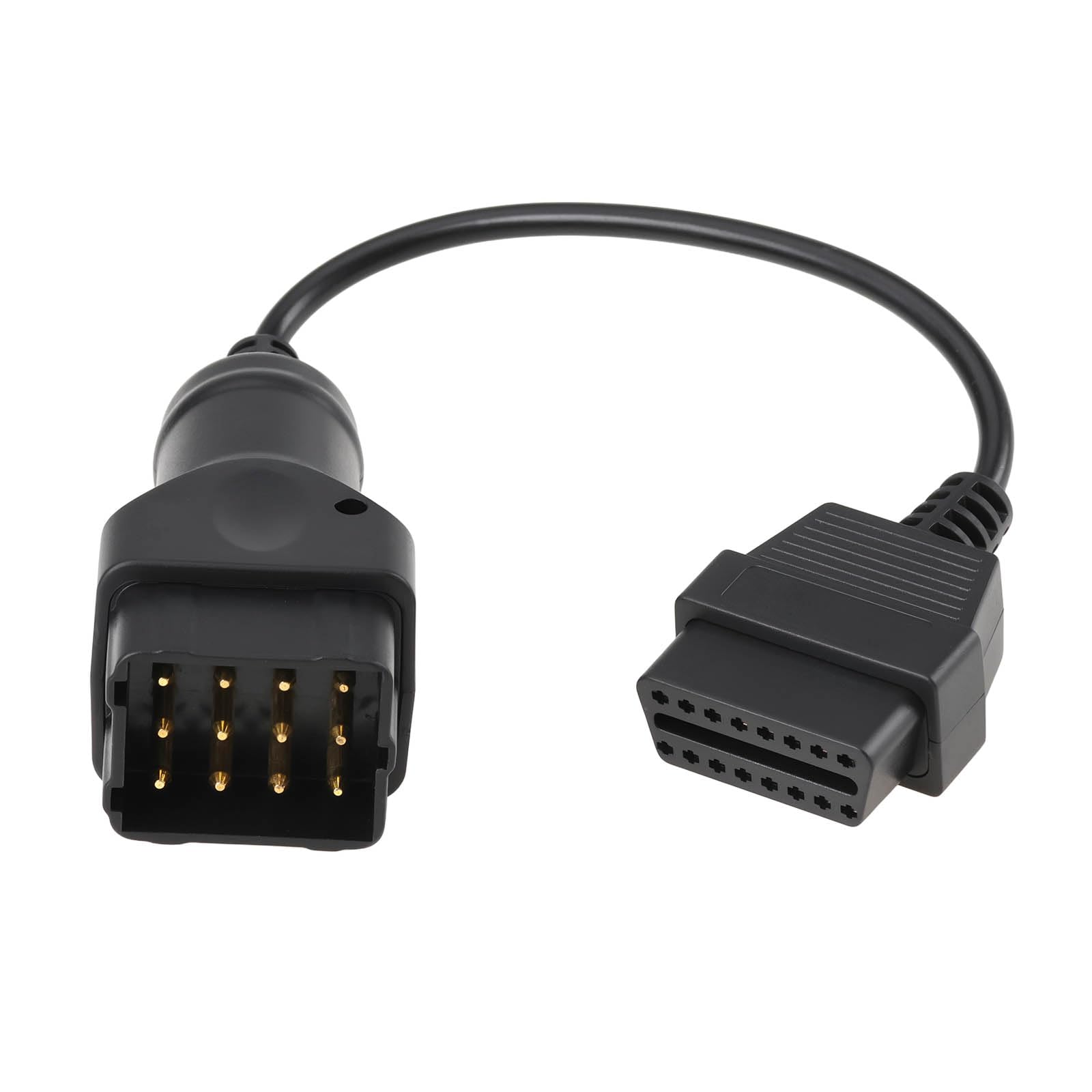 ECSiNG 1 Pack 12‑Pin‑zu‑16‑Pin obd2 Diagnose‑Adapterkabel 32 cm Leitung wandelt 12 Pin Diagnoseanschluss in 16 Pin obd2 Buchse um Kompatibel mit Renault