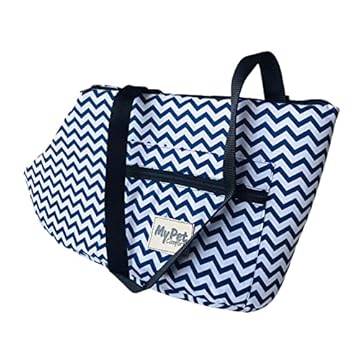Bolsa de Passeio Pet para Cachorros e Gatos Top estampa Ipanema Amarela Média - My Pet Brasil - com zíper e guia interna