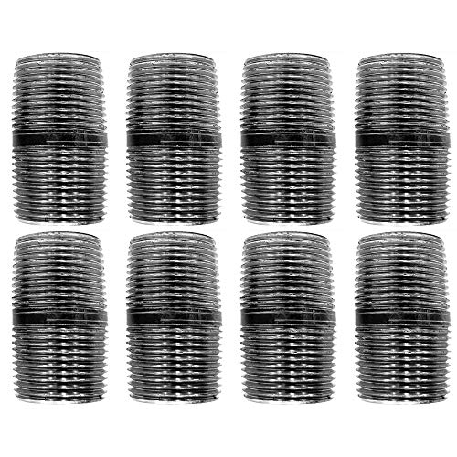 Pipe Decor 3/4” x 1.5” Malleable Cast Iron Pipe, Pre Cut, Industrial Steel
