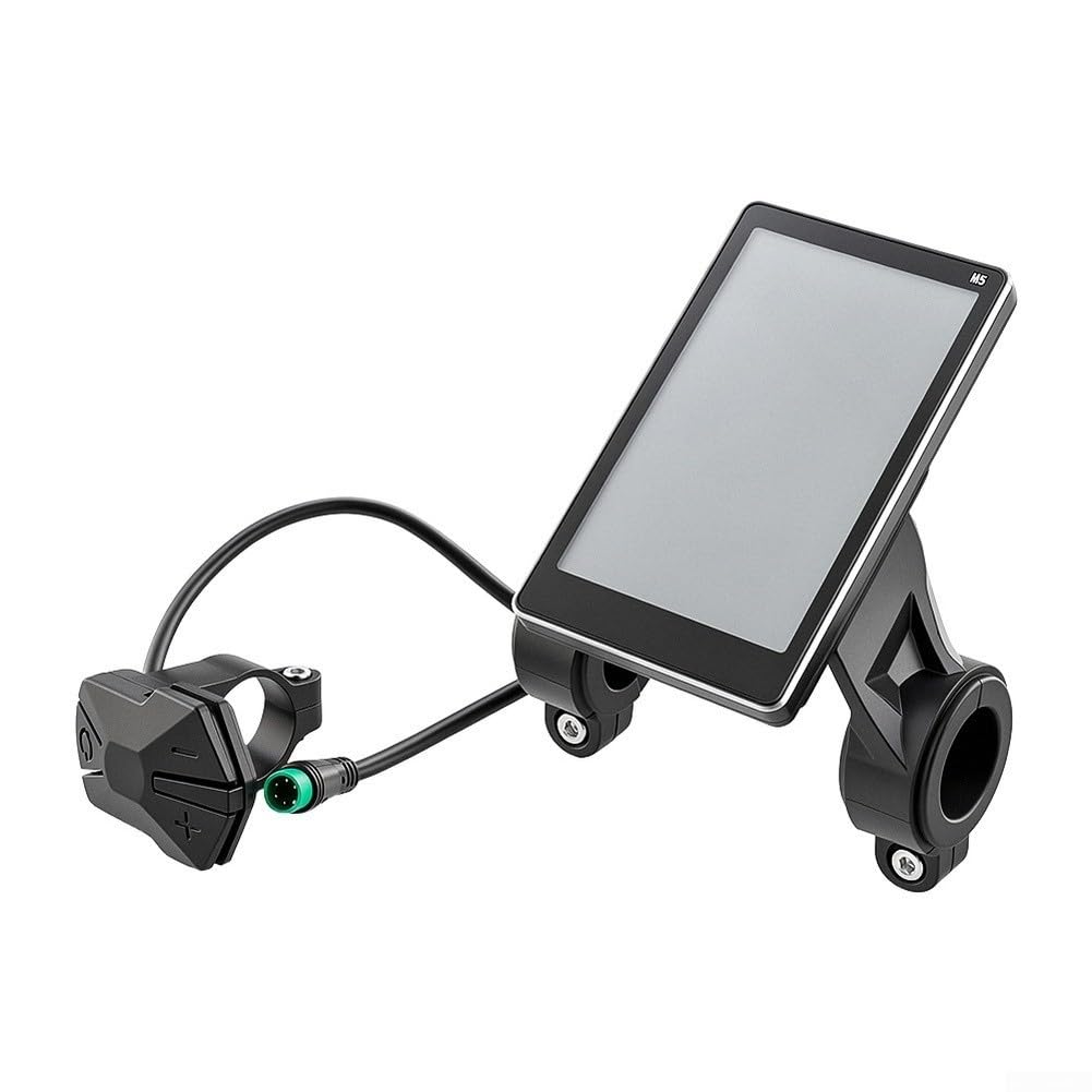 E-Bike Display LCD M5 Impermeabile USB 5 Pin | LCD trasparente, resistente alle intemperie, 5 pin, facile installazione, robusto alloggiamento in ABS