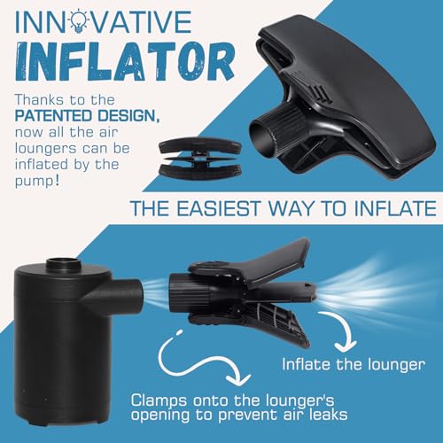 WEKAPO Portable Electric Air Pump & Nozzle Set for Air Loungers - image 2