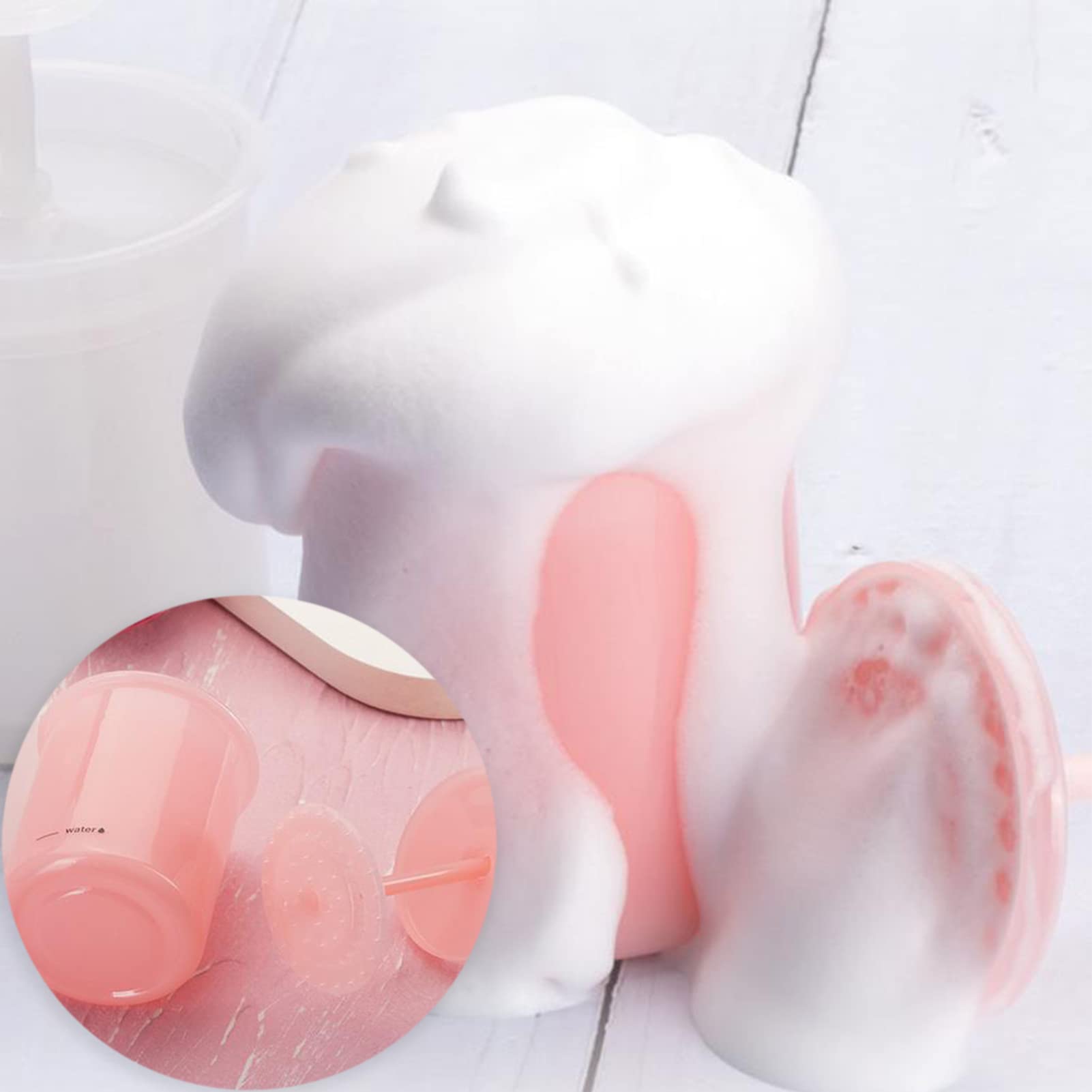 SZXMDKH Schiuma Maker Plastica Bubble Maker Foamer Doccia Portatile Bagno Shampoo Detergente Viso Bubble Foamer Dispositivo di Pulizia del Viso Strumento di Pulizia Della Pelle