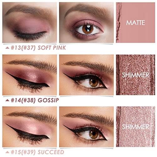 image for FOCALLURE 3PCS Cream Eyeshadow Stick Sets,Matte and Shimmer Eye Bright