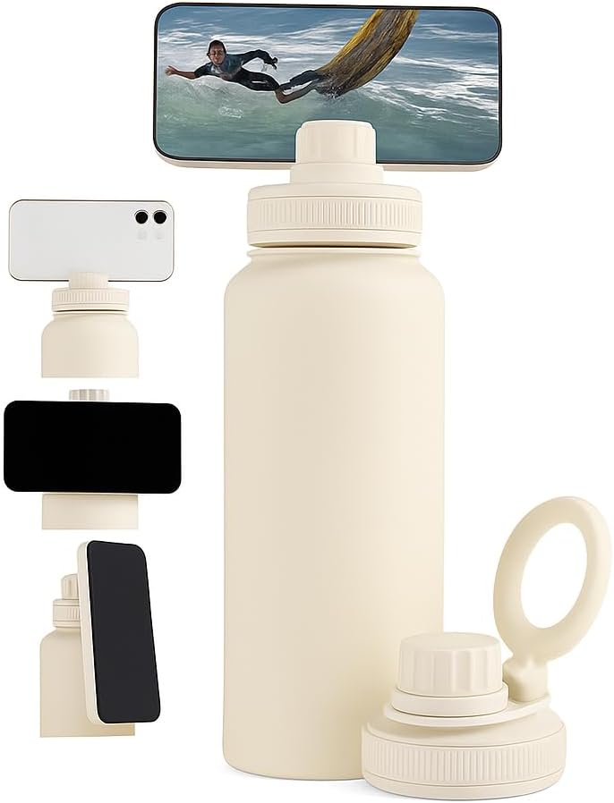 Premium Insulated Stainless Steel Water Bottle – 32 oz Leak-Proof, BPA-Free, Double-Wall Vacuum – Reusable Sports & Gym Bottle` (Black)