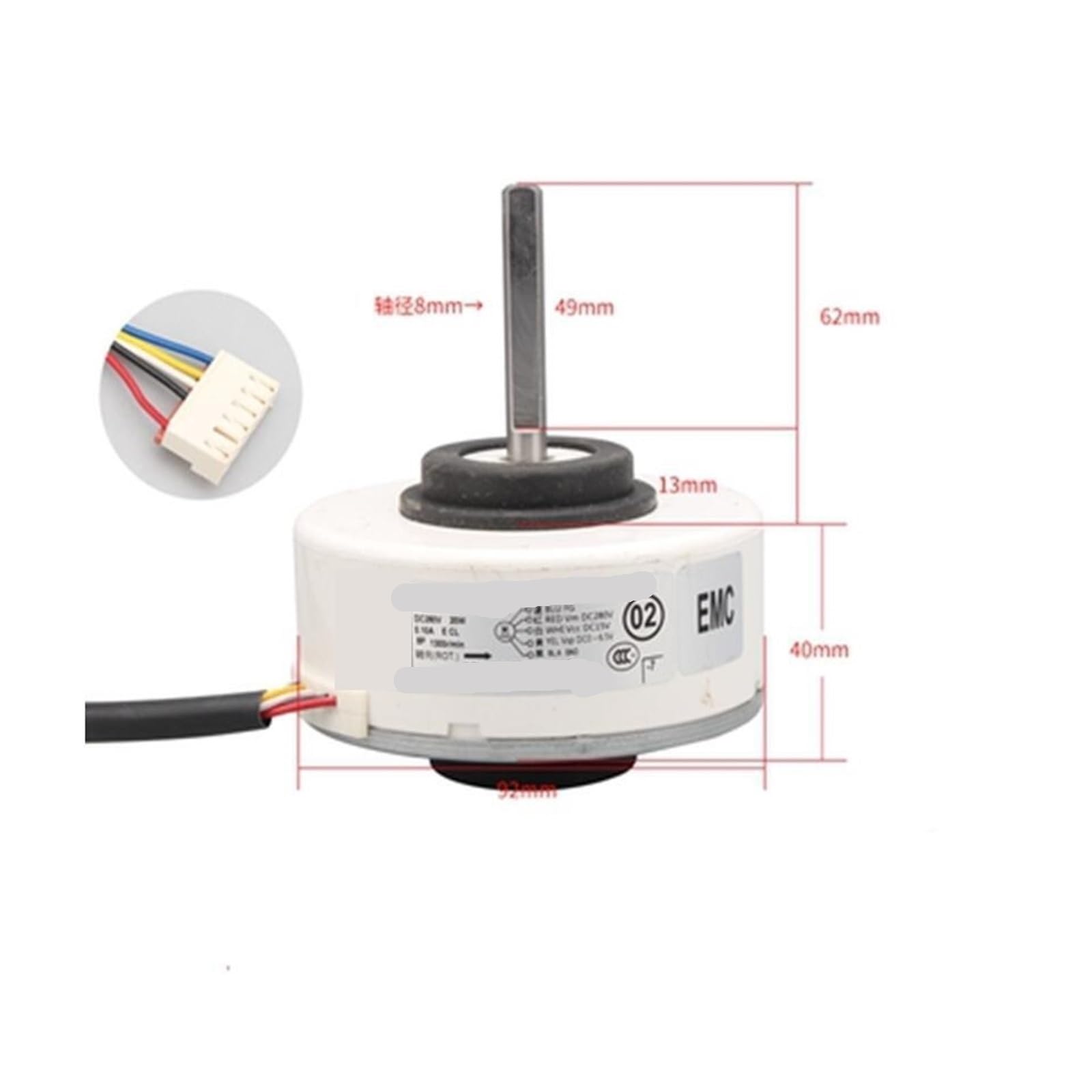 Inverter-Klimaanlage Interner bürstenloser Gleichstrommotor, kompatibel for Midea, WZDK20-38G-1 (ZKFP-20-8-8) WZDK13-38G-1 (RD-310-13-8) | WZDK20-38G-1