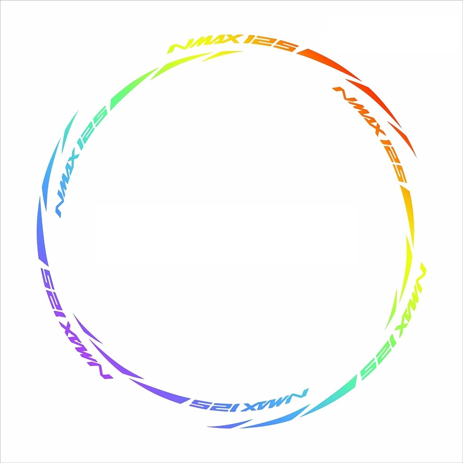 Reflective Wheel Sticker Rim Decals for Yamaha Nmax 155 2020 2021(Color2)