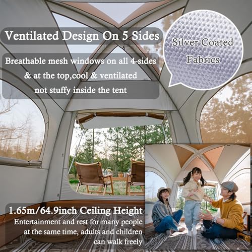 Carpa inflable para camping 3 personas windhike ligera miniatura 2