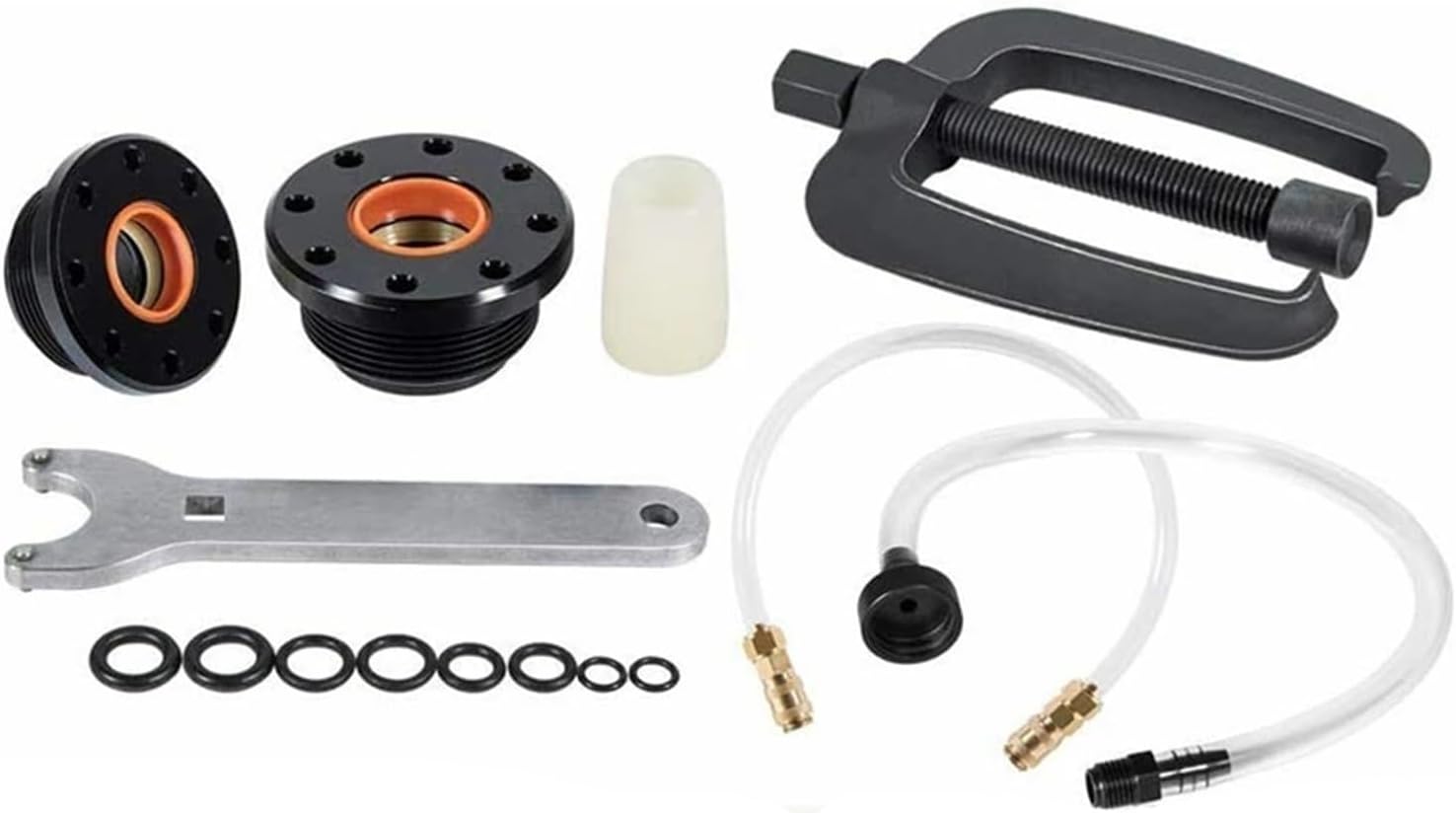 Marine Tool Bleed Kit Hydraulic Steering Support Bracket Puller & Cylinder Seal Kit Fit for Boat Accessories(Green)