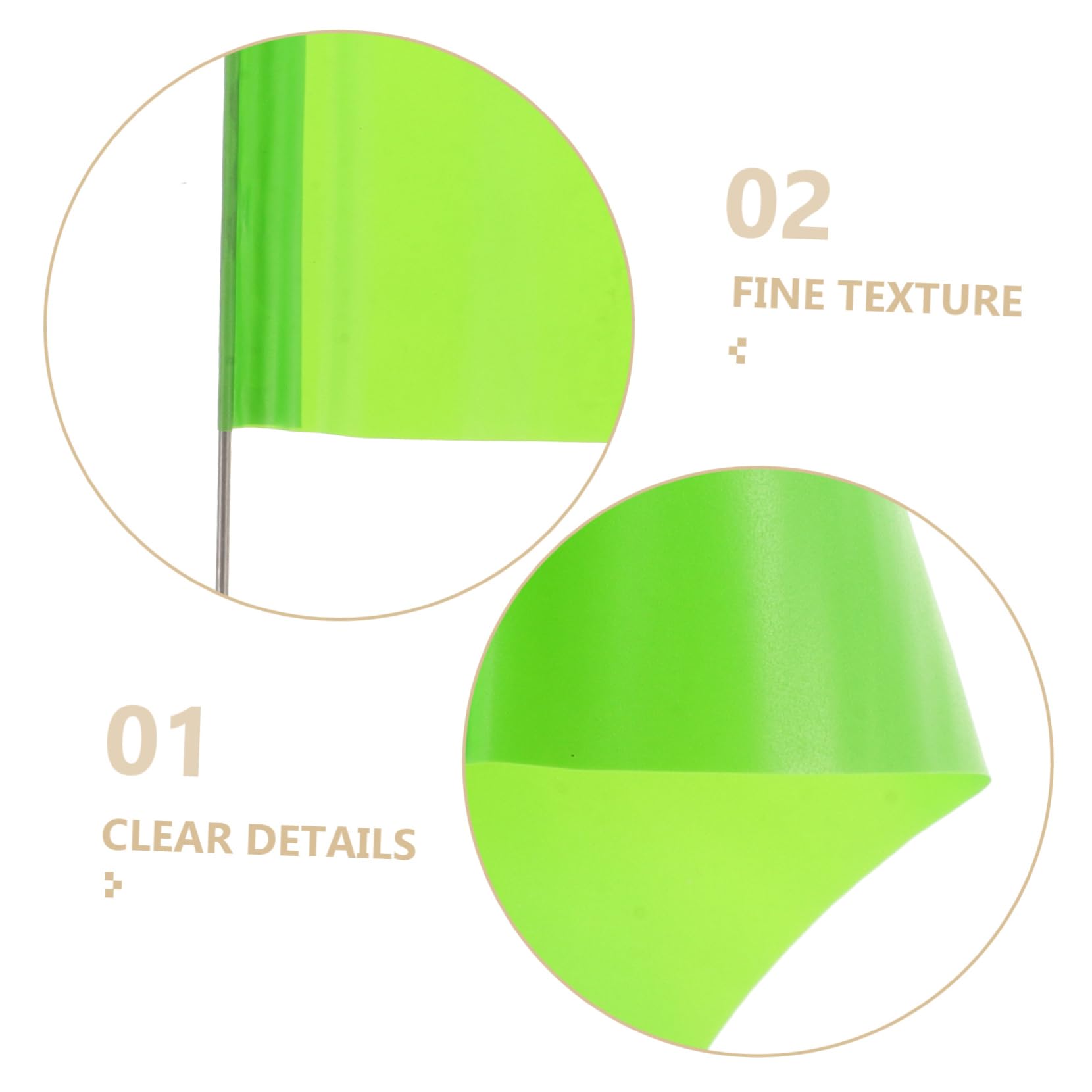 2 Set Bandiere Segnaletiche in Poliestere Con Asta in Per Irrigazione E Marcatura Bandiere Resistenti E Visibili Per Esterni 50 * 2