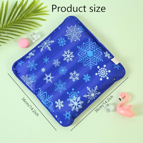 Image of Water Cooling Seat Cushion for Office Chair and Car, Blue | Fillable cooling water cushion provides a cool, soft seating surface for office chairs, cars and home use in hot weather
