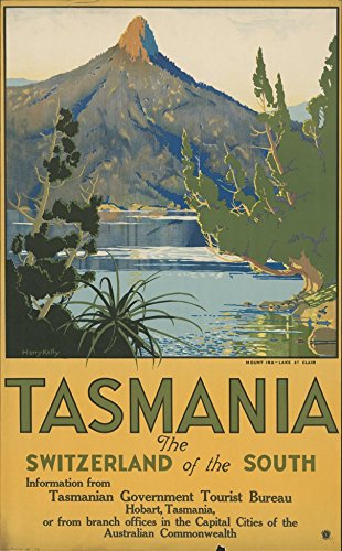 Poster Vintage Tasmanie pour une déco de salon rétro voyage et évasion