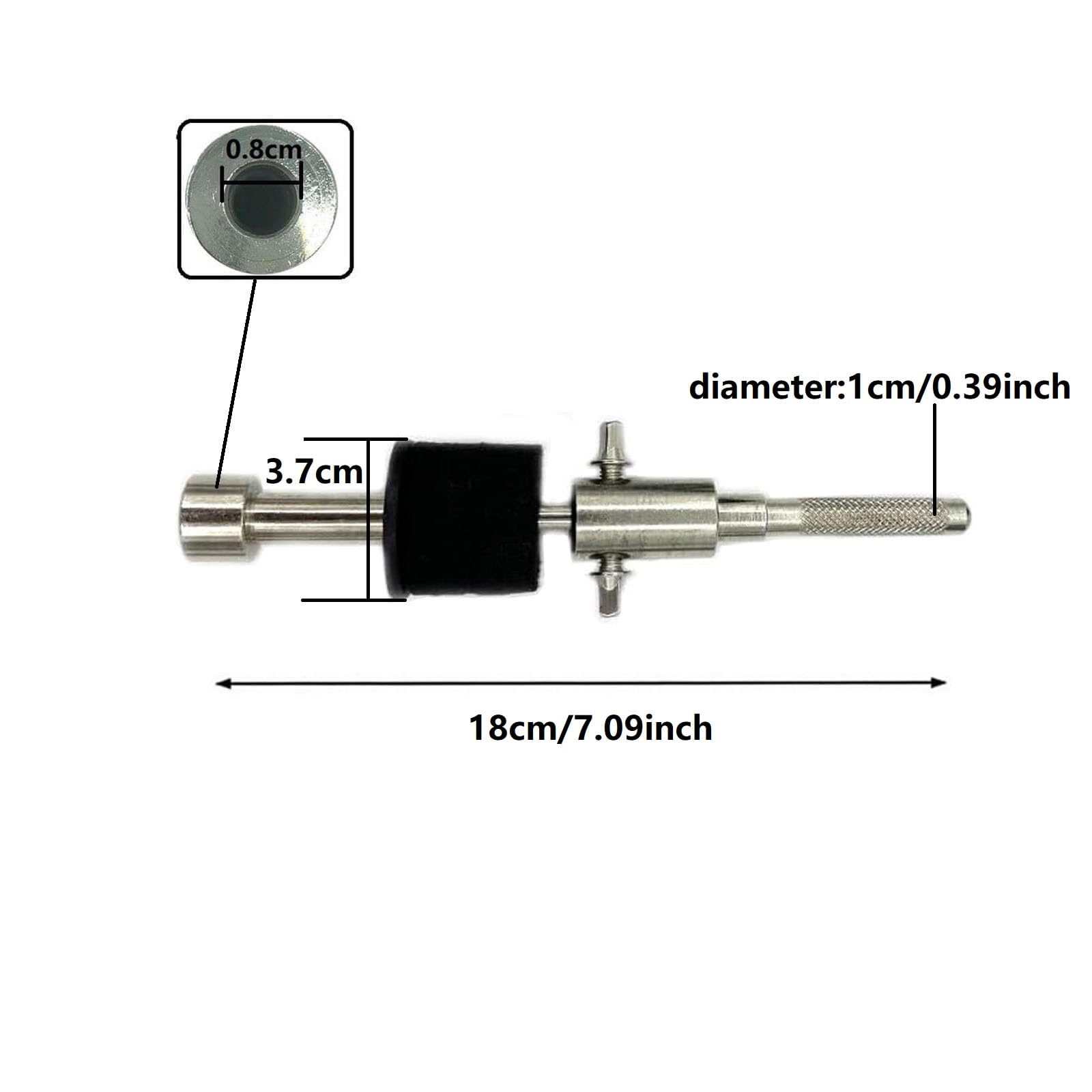 Accesorio de apilador de brazo de platillo con abrazadera múltiple, soporte de brazo ajustable de 10.2 pulgadas y apilador de platillos recto de 6.6 pulgadas para soporte de platillos de 8 mm