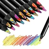 Matite arcobaleno: le nostre matite arcobaleno di alta qualità sono un set perfetto di 12 colori diversi. Ogni matita ha una miscela unica di più di tre colori diversi nella mina