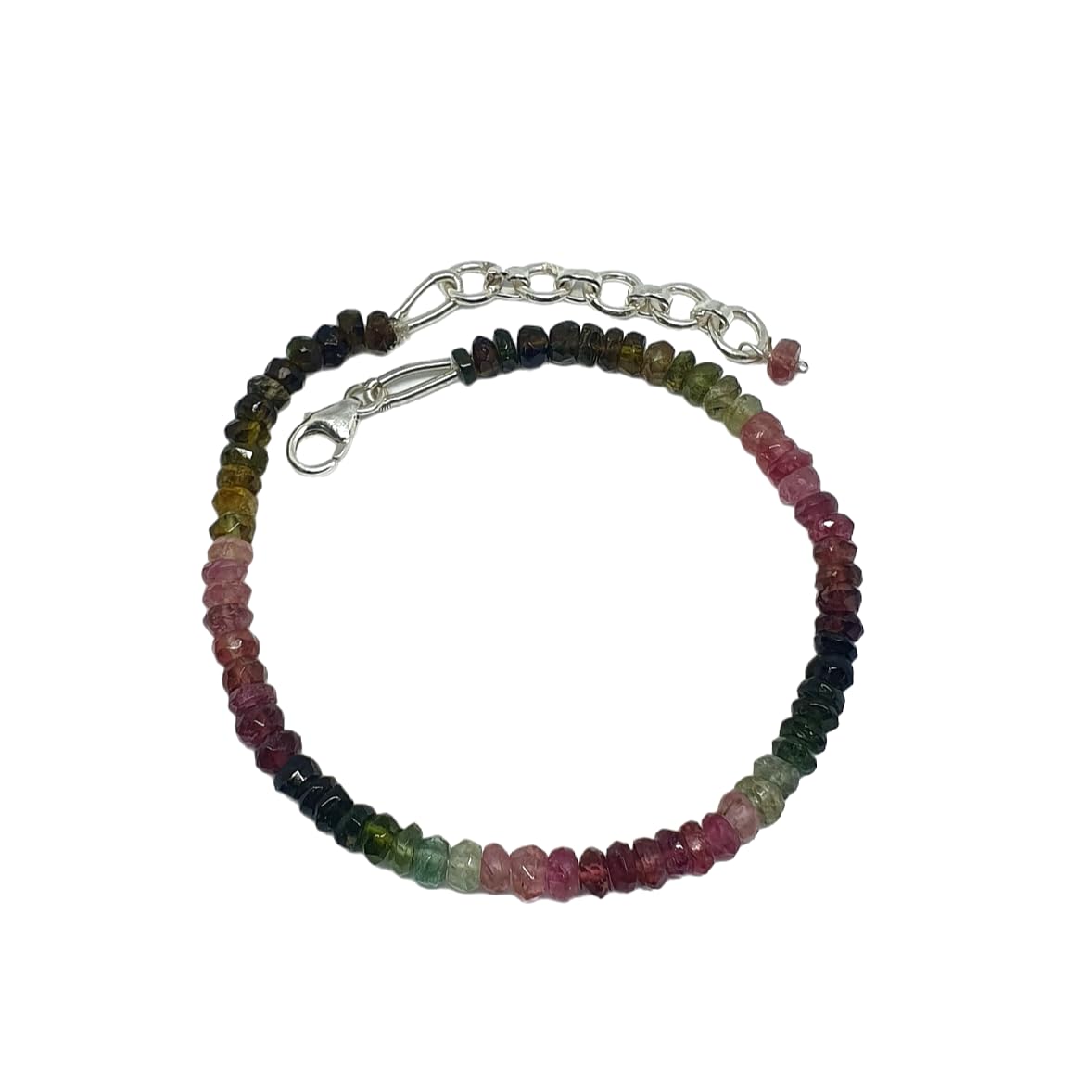 tibetan silverNatural Tourmaline Gemstone Bracelet for Women, Beads Bracelet, Handmade Designer Jewellery, Adjustable Fashion Bracelet for Gifts & Party