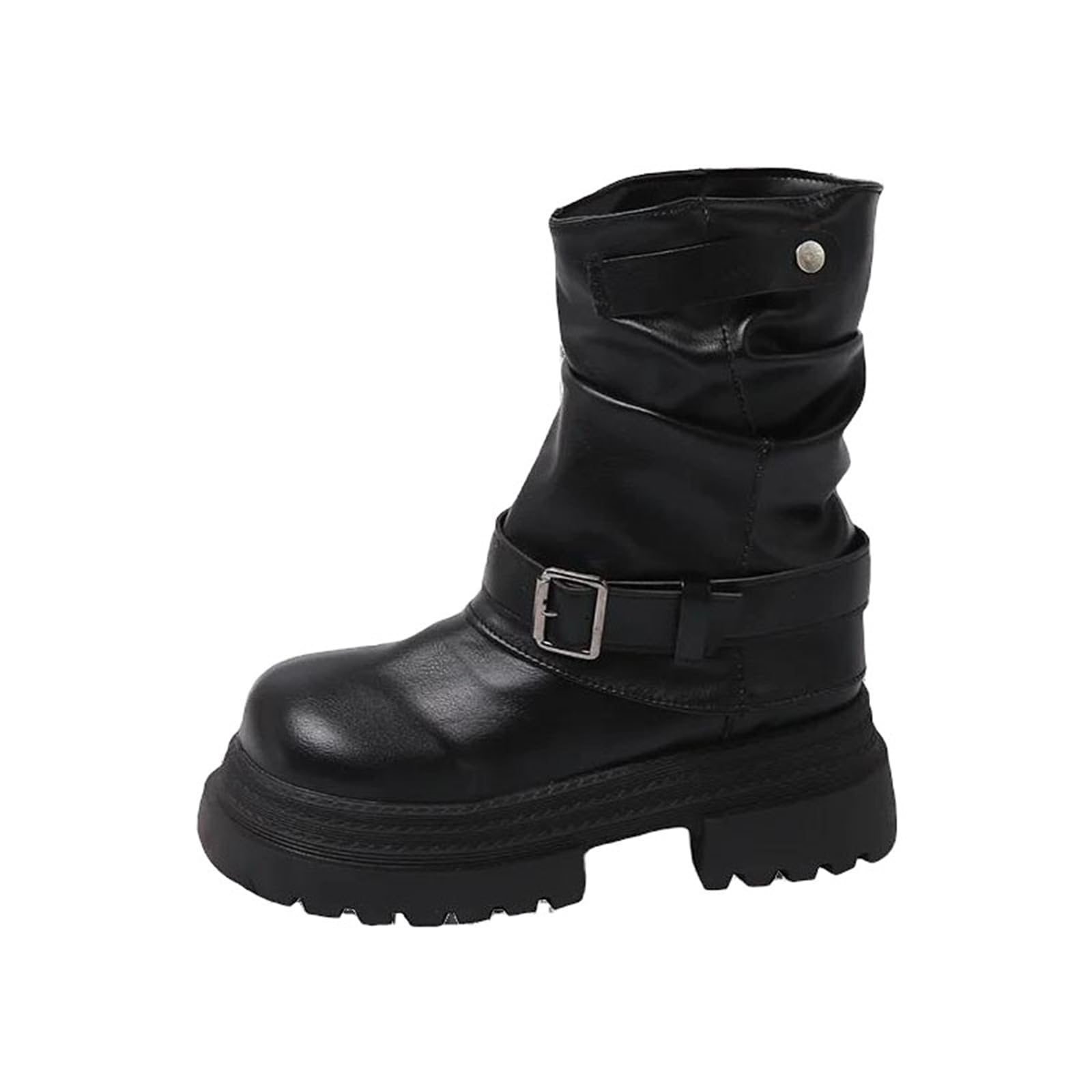 Womens Outdoor Shoes Platform Ankle Boots Slim Fit British Style Short Booties Casual Walking