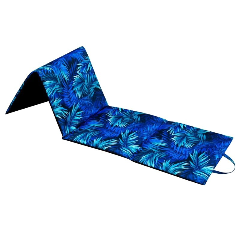 Faltbare Strandmatte 180x50 cm - Wasserabweisend, Komfortable Polsterung - Leicht & Platzsparend - Ideal für Strand, Picknick, Garten & Camping - Made in Poland - Robust und Praktisch - Blue Passion