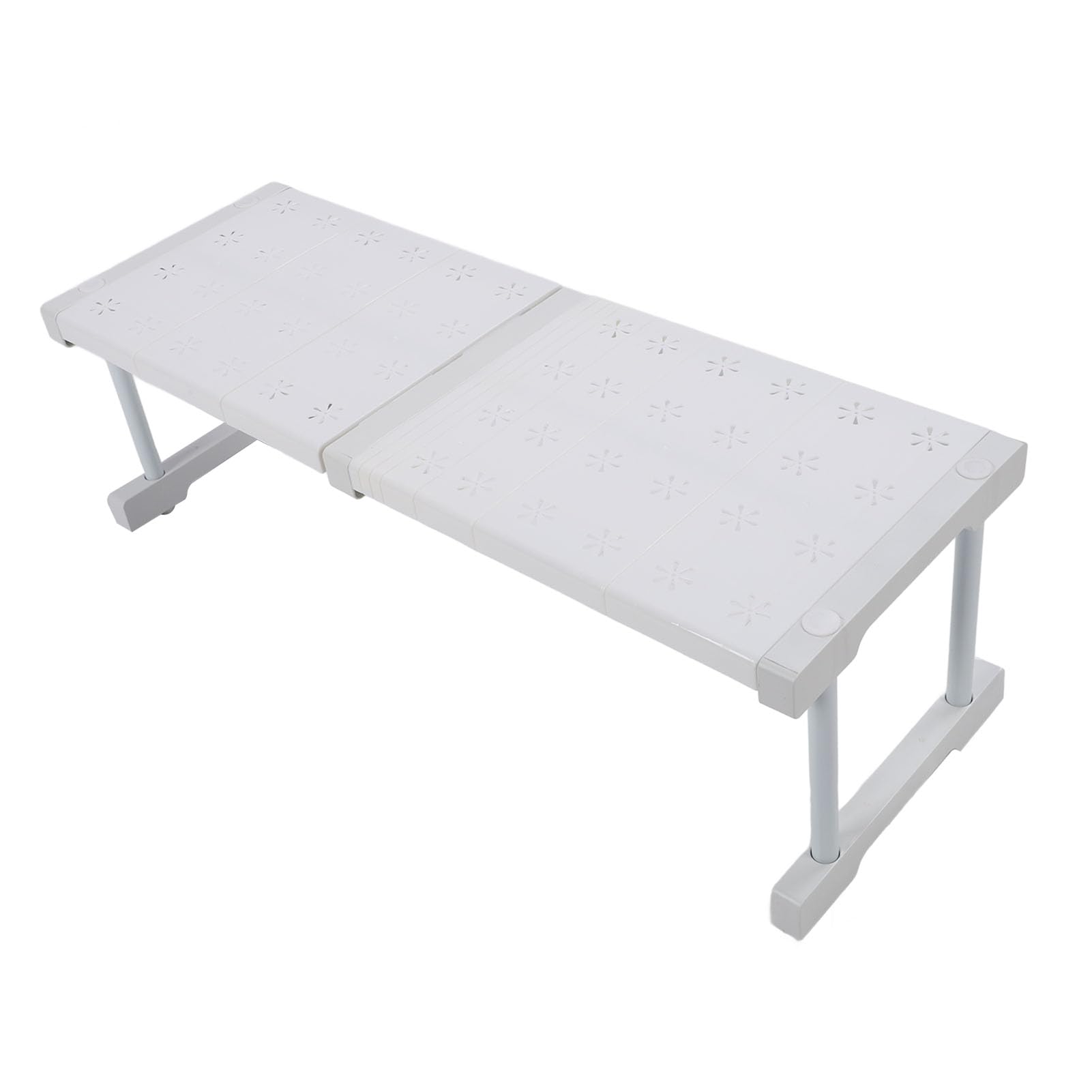 Extensive Shelf Cabinet Shelf, Adjustable Kitchen Telescope Shelf Separator for Wardrobe, 32cm Height, 24cm, Up to 20kg (Length 47-68cm / 18.5-26.8in)