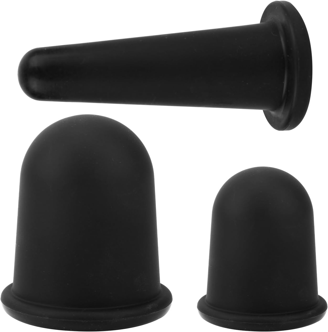 BOXOB 3pcs Silicone Cupping Sets, 3 Sizes Vacuum Suction Massage Cups Anti Cellulite Cups for Body and Facial Muscle Relaxation and Cellulite Improvement