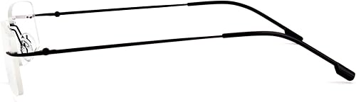 Vista 24 de Agstum Titanium Alloy Flexible Rimless Hinged Frame Optical Eyeglasses Frames