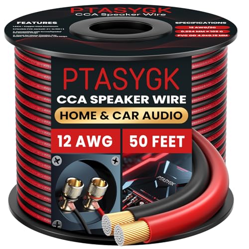 Cable de altavoz calibre 12 de 50 pies para solucionar pérdidas de audio en altavoces