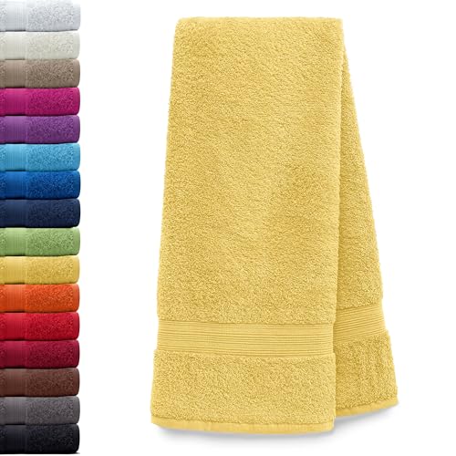 AR Line Saunatuch XXL Serie Arizona/Saunalaken/Strandtuch 100x200 cm 100% Baumwolle 500 g/m² in Farbe: Gelb